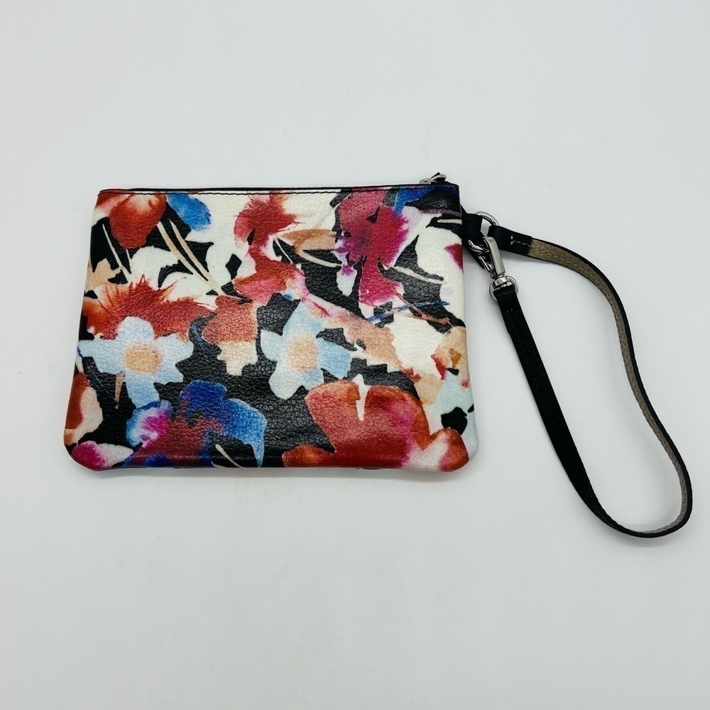 LODIS WOMENS FLORAL LEATHER WRISTLET
